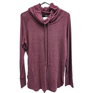 Mix by 41 Hawthorn Womens‎ Tunic Small Maroon Soft Cowl Neck Long Sleeve Casual